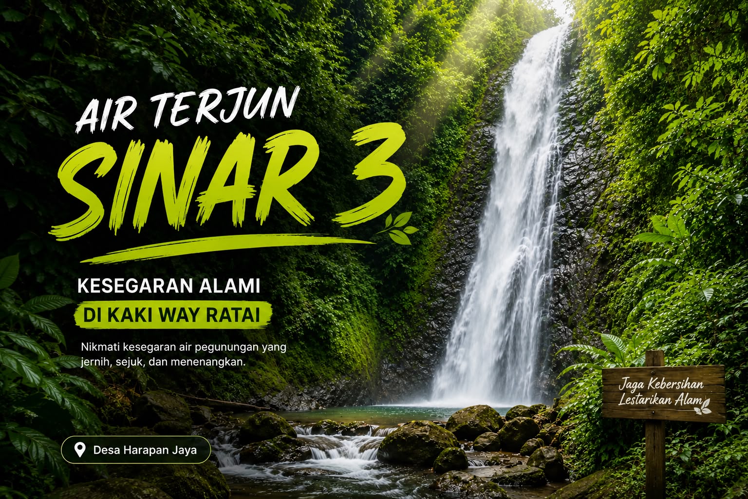 air terjun sinar 3